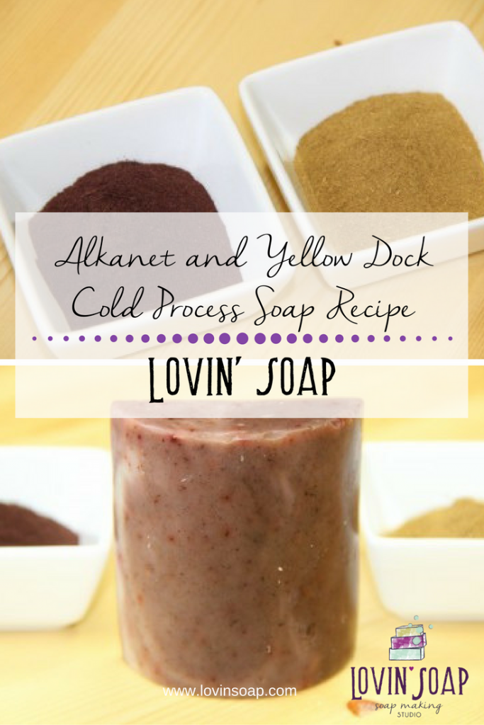 Alkanet and Yellow Dock Cold Process Soap Recipe