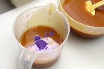 purple mica in soap