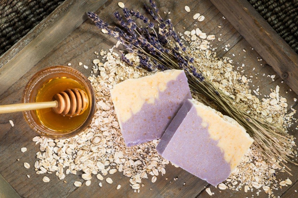oatmeal honey lavender handmade soap