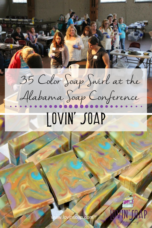 35 Color Soap Swirl at the Alabama Soap Conference Lovin Soap Studio