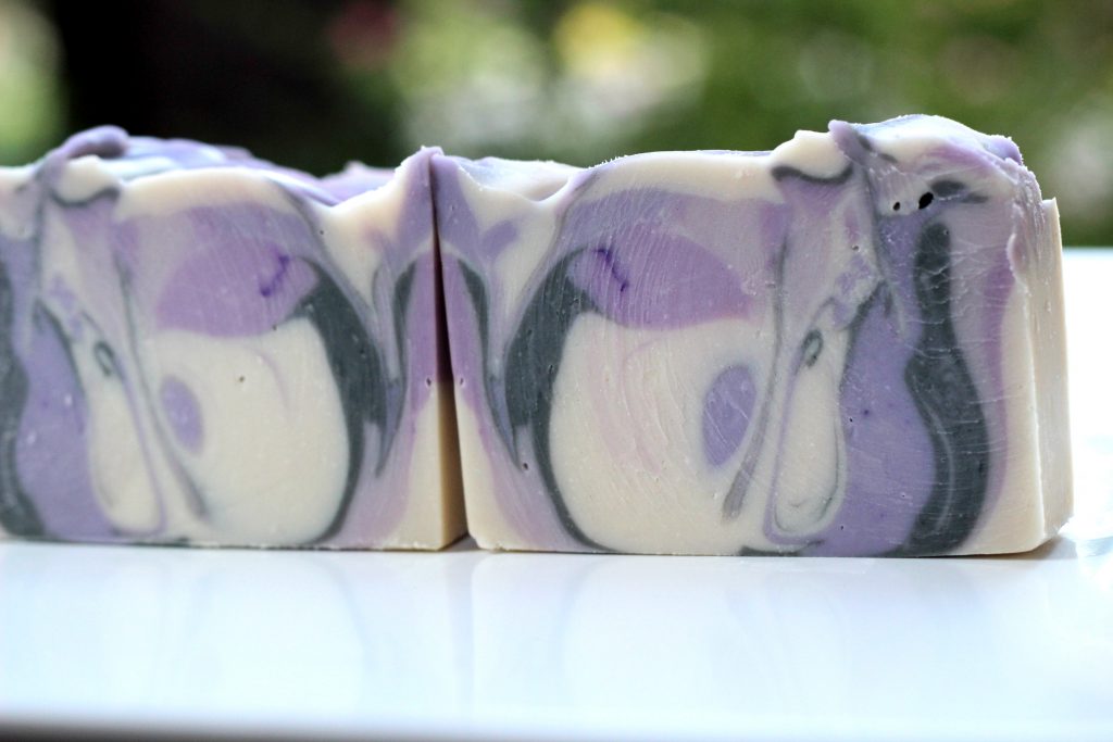 purple soap swirl