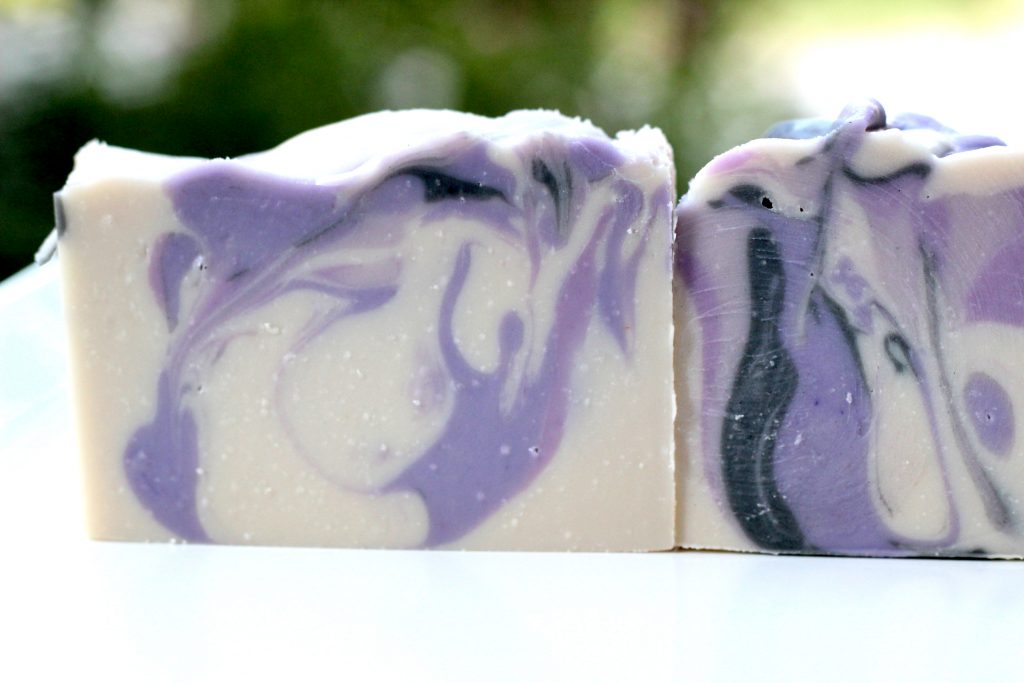 purple swirl soaps