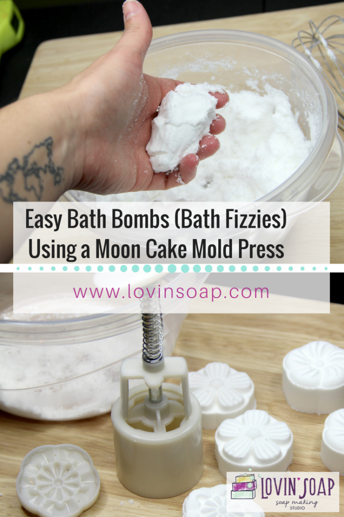 Easy Bath Bombs (Bath Fizzies) Using a Moon Cake Mold Press