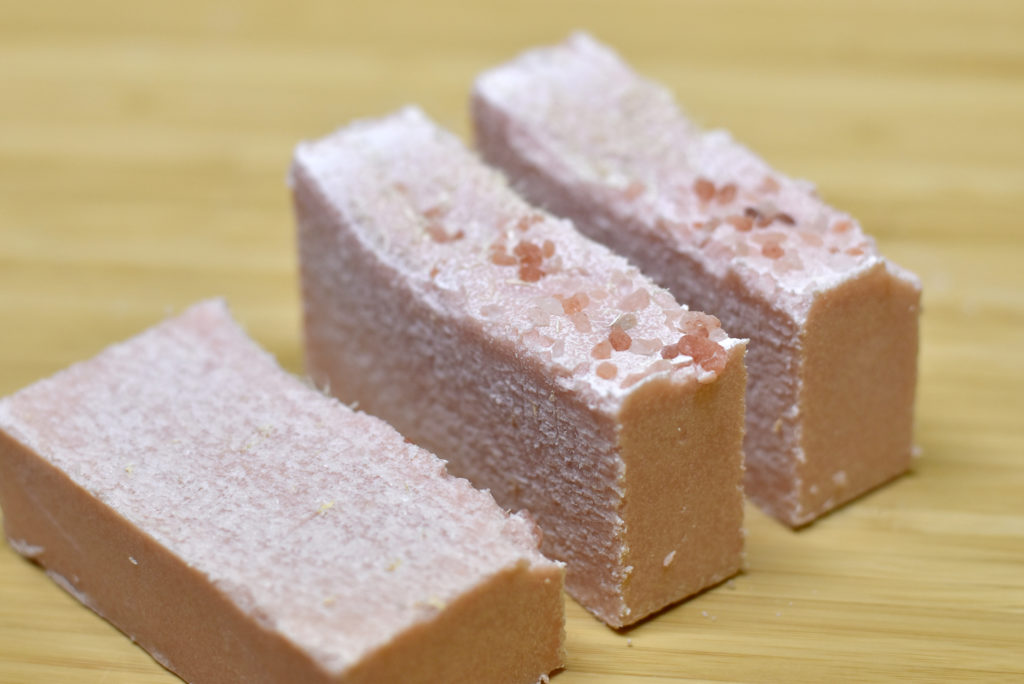 salt bars made in loaf mold and cut within 30 minutes of making