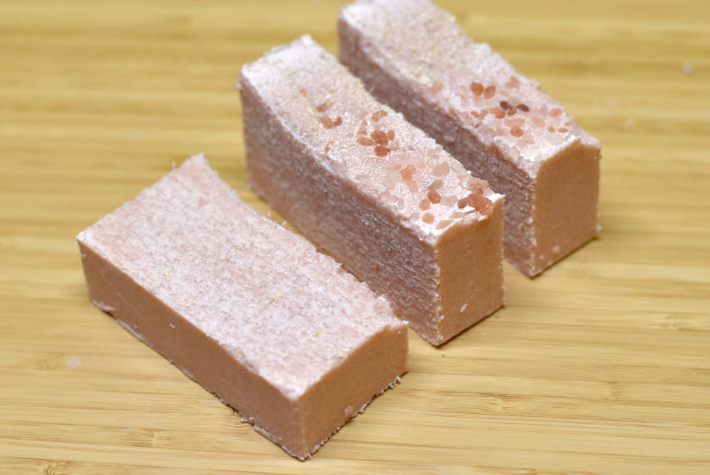 salt bars cut from loaf mold