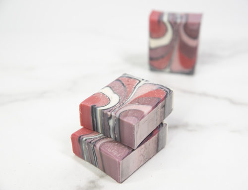 Pink and Black Wall Pour Soap Design
